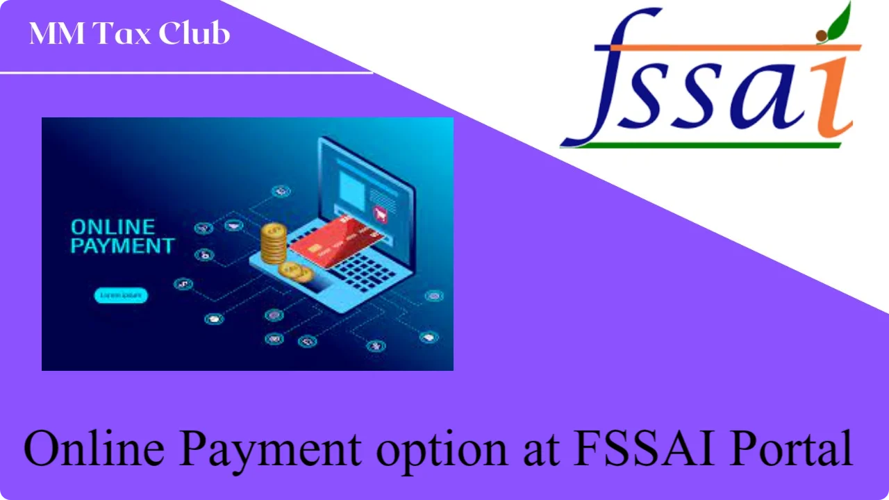 Online Payment option at FSSAI Portal,